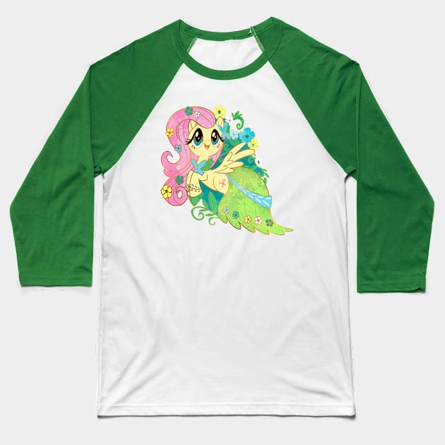 Gala Fluttershy Baseball T-Shirt by SophieScruggs